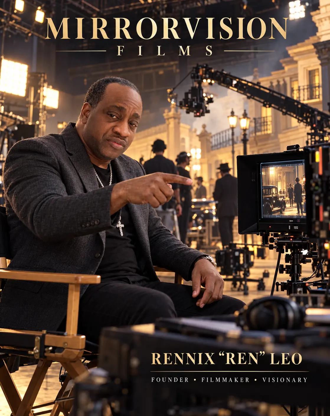 Ren Leo on a Mirrorvision Films production set